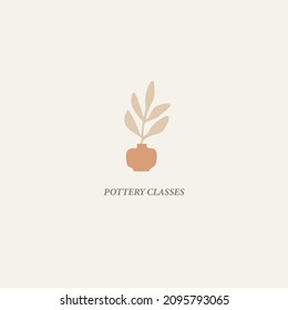 Vector Pottery Logo. Ceramics Illustration