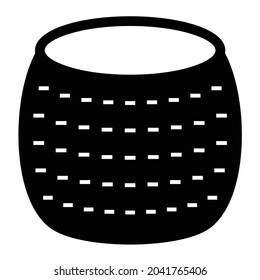 Vector Pouf Glyph Icon Design
