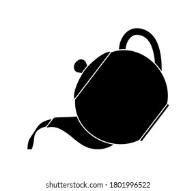 vector pour tea or coffee isolated on white background