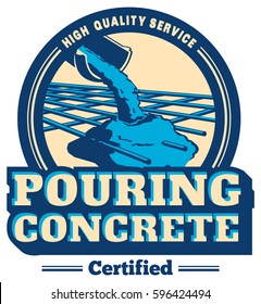 Vector Pouring Concrete Logo