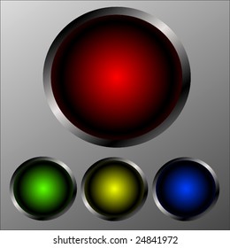 Vector Power Button Set