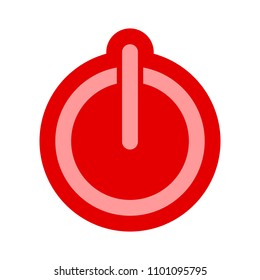 vector power button, start technology symbol - switch off sign