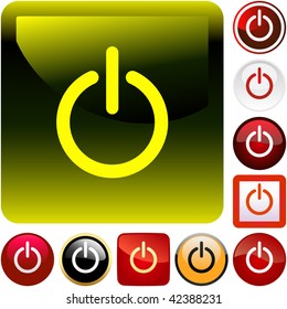 Vector power buttons for web