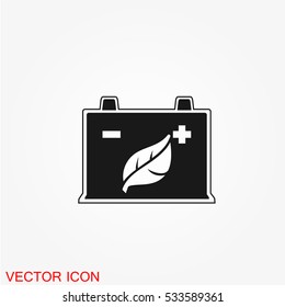 Vector power and energy icon on white background