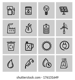 vector power and energy icons