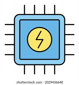 Vector Power Filled Outline Icon Design
