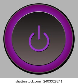 Vector de los botones de apagado y encendido, fondo gris