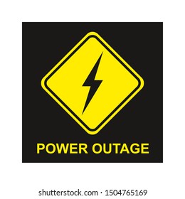 Vector Power Outage Sign. Blackout Icon. 