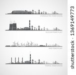 Vector power plants of various types.