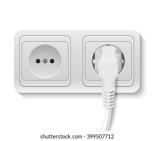 Vector power socket with cable plugged