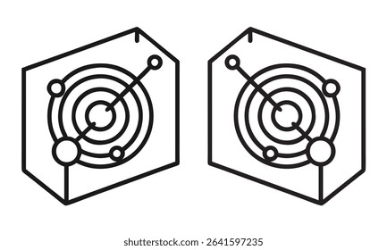 Vector power supply unit icon illustration for computer pc eps design and graphic resource use.