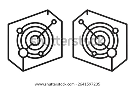 Vector power supply unit icon illustration for computer pc eps design and graphic resource use.