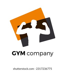 Hombre poderoso vector, concepto de gimnasio