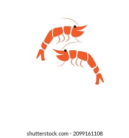vector prawn logo or illustration or clip art