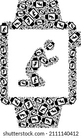 Vector pray gadget watches icon mosaic. Pray gadget watches mosaic is organized from randomized recursive pray gadget watches pictograms. Recursive collage from pray gadget watches icon.
