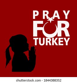 vector of Pray for Turkey earthquacke in last October 2020