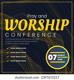 Vector Pray and Worship Conference Future Modern Abstract Background