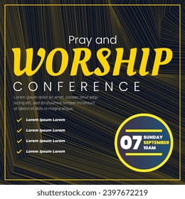 Vector Pray and Worship Conference Future Modern Abstract Background