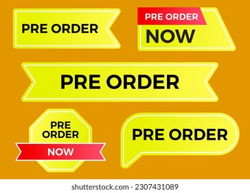 vector pre order badges collection