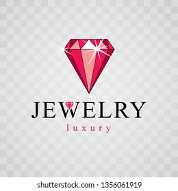 Vector precious decorative element, polygonal. Luxury diamond sign emblem, logotype. Brilliant jewelry illustration.
