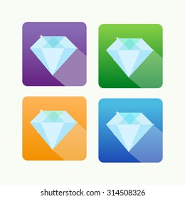 Vector of precious stones symbol or icon