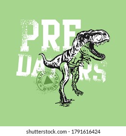 vector of predator, dinosaur, the king of dino, unique vector for t shirt or poster