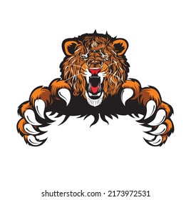 Vector predator logo design, An element for creating icon, Tiger vector illustration