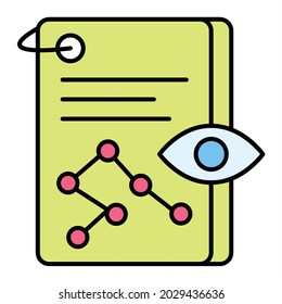 Vector Prediction Filled Outline Icon Design
