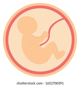 vector pregnancy icon baby development in pregnancy isolated