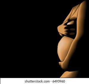 Vector of a pregnant woman