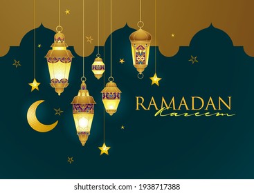 Vector Set Arabic Elements Ramadan Greetings Stock Vector (Royalty Free ...