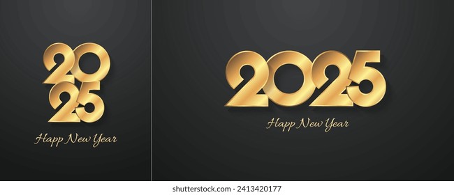 vector premium 2025 with luxury gold numbers. premium happy new year 2025 for posters, banners and pamphlets