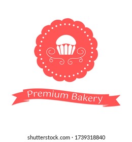 Vector Premium Bakery Label Sign Food Product On White