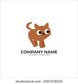 Vector premium black cat logo vector icon illustration design