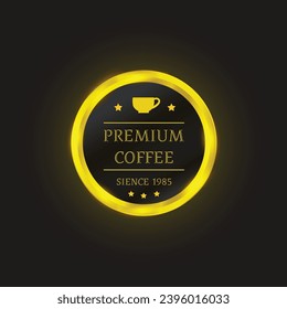 grabado a mano de café premium vectorial