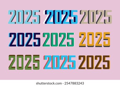 Vector premium design for a 2025 poster, card, calendar and social media post.