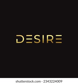 Concepto de diseño del logotipo de Vector Premium DESIRE