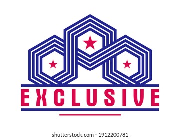 Etiqueta exclusiva de la marca Vector premium aislada en fondo blanco, logotipo del producto o placa de mejor precio, insignia genuina de estilo vintage, símbolo de garantía.