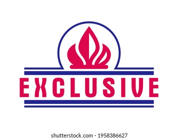 Vector premium exclusive label isolated on white background, product logo or badge best price, vintage style genuine badge, guarantee symbol.