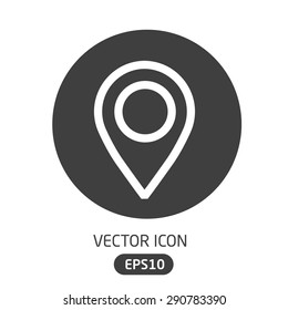 Vector Premium Icon Pin In Flat Style