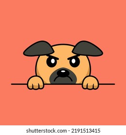 Ilustración vectorial premium de la observación de perros lindos