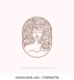logotipo de primera calidad vectorial con estilo femenino, este diseño puede utilizarse para la impresión y necesidades digitales