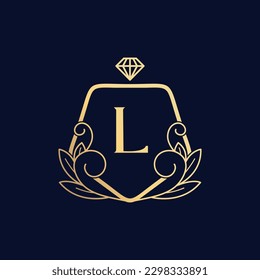 Logotipo de perfume de lujo Vector Premium