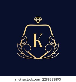 Logotipo de perfume de lujo Vector Premium