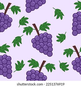 Vector Premium Pattern Grapes illustration