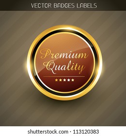 rótulo dourado de qualidade premium vector