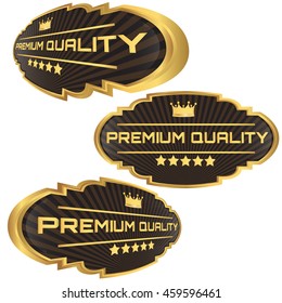 vector premium quality golden label
