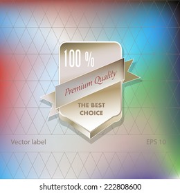 Vector premium quality label.