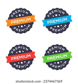 Vector Premium Star Badge Labels