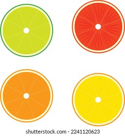 Vector prepared and cleaned colorful fruit image